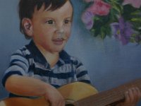 Junge Gitarre  50 x 70